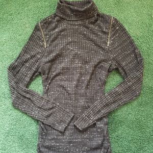 Grey Turtleneck with zippers
